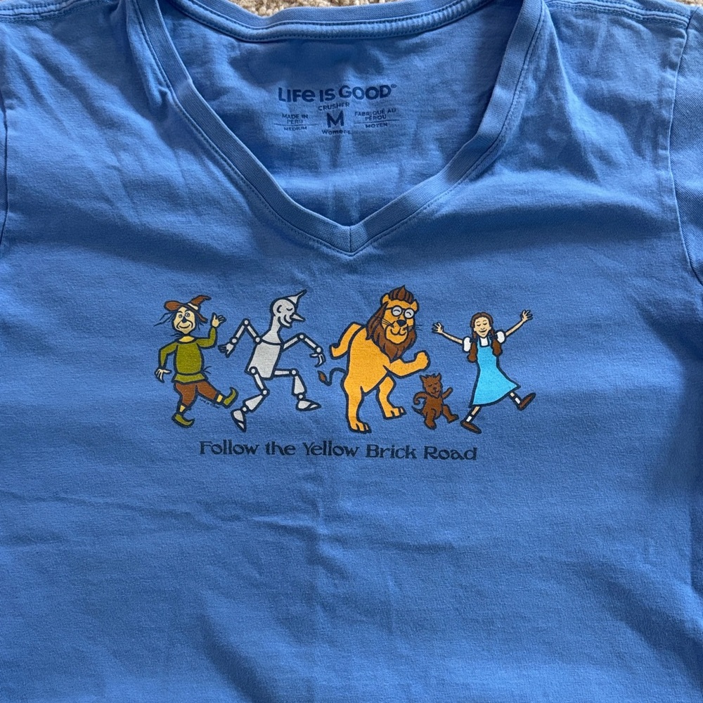 Life Is Good Blue Wizard of Oz Graphic Tee